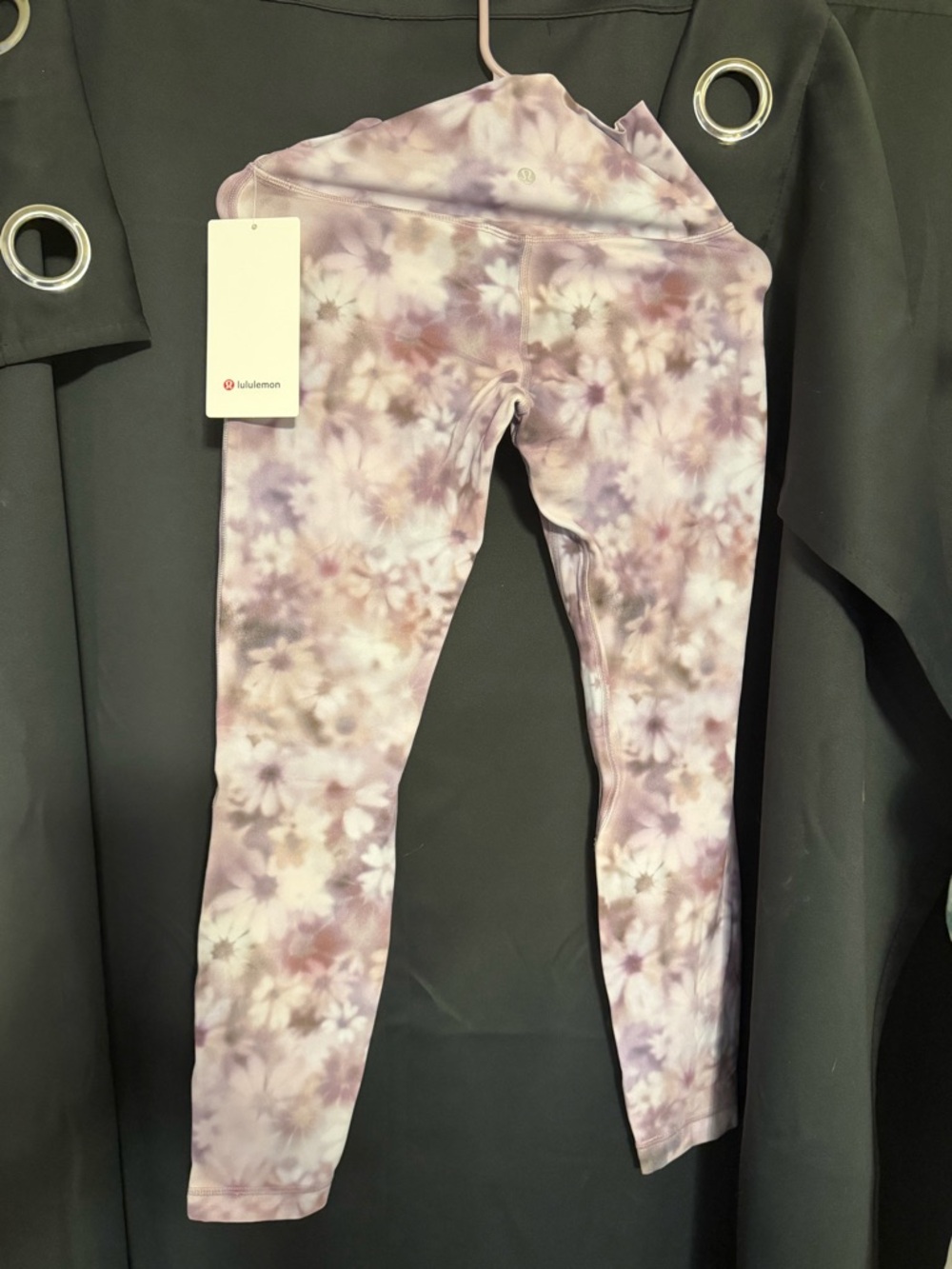 lululemon athletica Floral Tie-Dye Purple & Cream Leggings